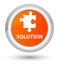 Solution (puzzle icon) prime orange round button