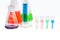 Solution sample in cuvette measurement of the absorbance