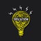 Solution word design bulb concept