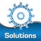 Solutions Dotted Gear Blue Square