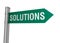 Solutions road sign