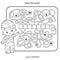 Solve the word. Maze or Labyrinth Game for Preschool Children. Puzzle. Tangled Road. Matching Game. Coloring Page Outline Of