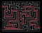 Solved maze vector symbol icon design.