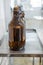 Solvent Bottle in Chemical laboratory. Waste management, hazard, recycle and pollution concept