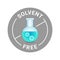 Solvent free product vector badge icon