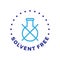Solvent free product vector badge icon
