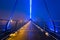 Solvesborgsbron pedestrian bridge at dusk in Sweden