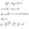 Solving a quadratic equation by task scheme.Finding roots.Algebra background. Education,getting classes,school program. Higher