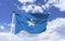 Somali Flag Mockup, fluttering in the wind.