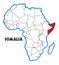 Somalia Africa Map