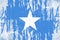 Somalia flag painted on old distressed concrete wall background