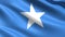 Somalia flag, with waving fabric texture