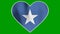 Somalia Heart Love Flag Loop - Realistic 4K flag waving in the wind