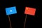 Somalian flag with Chinese flag on black