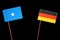 Somalian flag with German flag on black