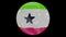 Somaliland flag in a round ball rotates. Flicker and shine. Animation loop
