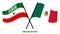 Somaliland and Mexico Flags Crossed And Waving Flat Style. Official Proportion. Correct Colors