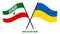 Somaliland and Ukraine Flags Crossed And Waving Flat Style. Official Proportion. Correct Colors