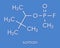 Soman nerve agent molecule chemical weapon. Skeletal formula.