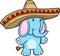 Sombrero Blue Elephant vector