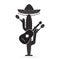 Sombrero cactus, guitar, maracas and hat icon