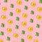 Sombrero and cactus pattern on pink background. Creative mexican tradition concept.