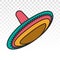 Sombrero / colorful Mexican hat flat icon for apps and websites