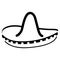 Sombrero Hand drawn, Vector, Eps, Logo, Icon, silhouette Illustration by crafteroks for different uses.