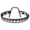 Sombrero Hand drawn, Vector, Eps, Logo, Icon, silhouette Illustration by crafteroks for different uses.