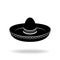 Sombrero hat graphic icon isolated on white background