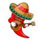 Sombrero hot chili mascot