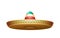 Sombrero realistic mexican hat. 3d cinco de mayo festival holiday celebration object
