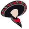 Sombrero realistic mexican hat vector illustration.