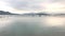 Some boats on the lake, cloud and mountain