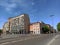 Some buildings in the city of Bologna Italy in the market square