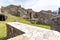 Some buildings and an underground storage found at the excavation area in Pompeii, Italy