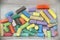 Some colorful chalks stock photo