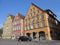 Some coloured buildings on a square in Ellwangen, Germany