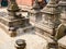 Some details of Swayambhunath temple complex close-up, Kathmandu, Nepal