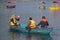 Some foreigners boating in fewa lake Nepal pokhara