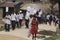 Some Indian village school students on a protest