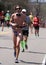 Some runners wore customs in the Boston Marathon April 18, 2016 in Boston.