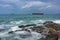 Some ships moored during bad weather at Todos os Santos Bay