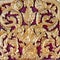 Some of the stucco pattern Thailand gold on a red background, Pu