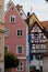 Some typical houses in the town of Nordlingen in Germany