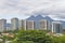 Some of the Urban Tower Blocks with Apartments for the residents of Rio de Janeiro  just behind the Copacabana Beach.