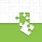 Some White Puzzles Pieces Green - Vector Jigsaw