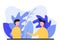 Someone greets someone else, man having conversation with other man. vector illustration, flat style.