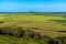 Somerset countryside view to Brent Knoll England UK from Brean Down