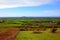 Somerset countryside view towards Brent Knoll near Weston-super-Mare in HDR